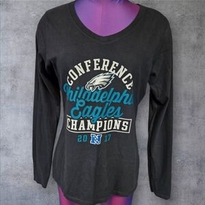 Fanatics‎ Black Philadelphia Eagles 2017 Conference Champions Long Sleeve Tee